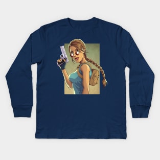 Lara Croft Kids Long Sleeve T-Shirt